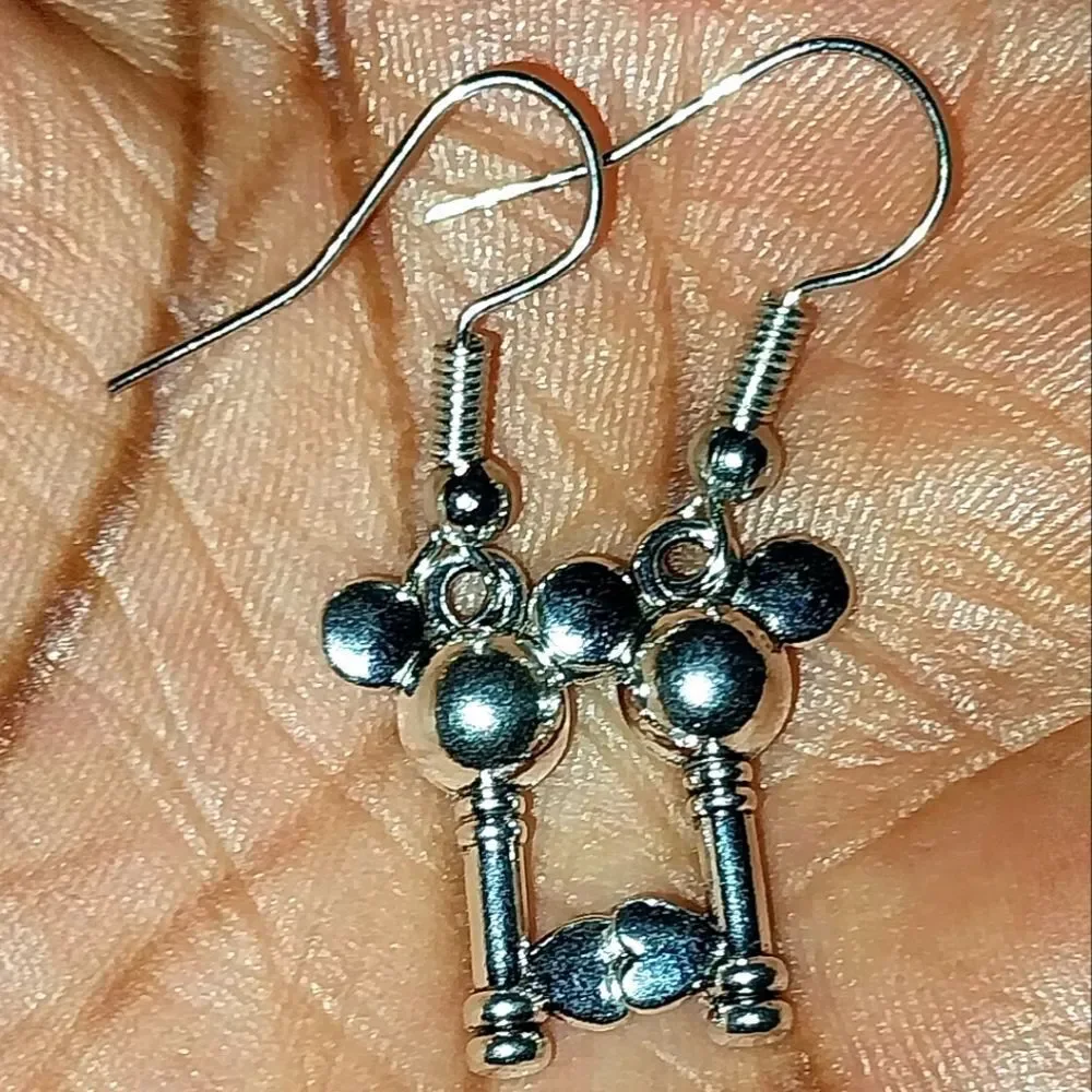 Beautiful Mickey ears with key earrings for kids and women